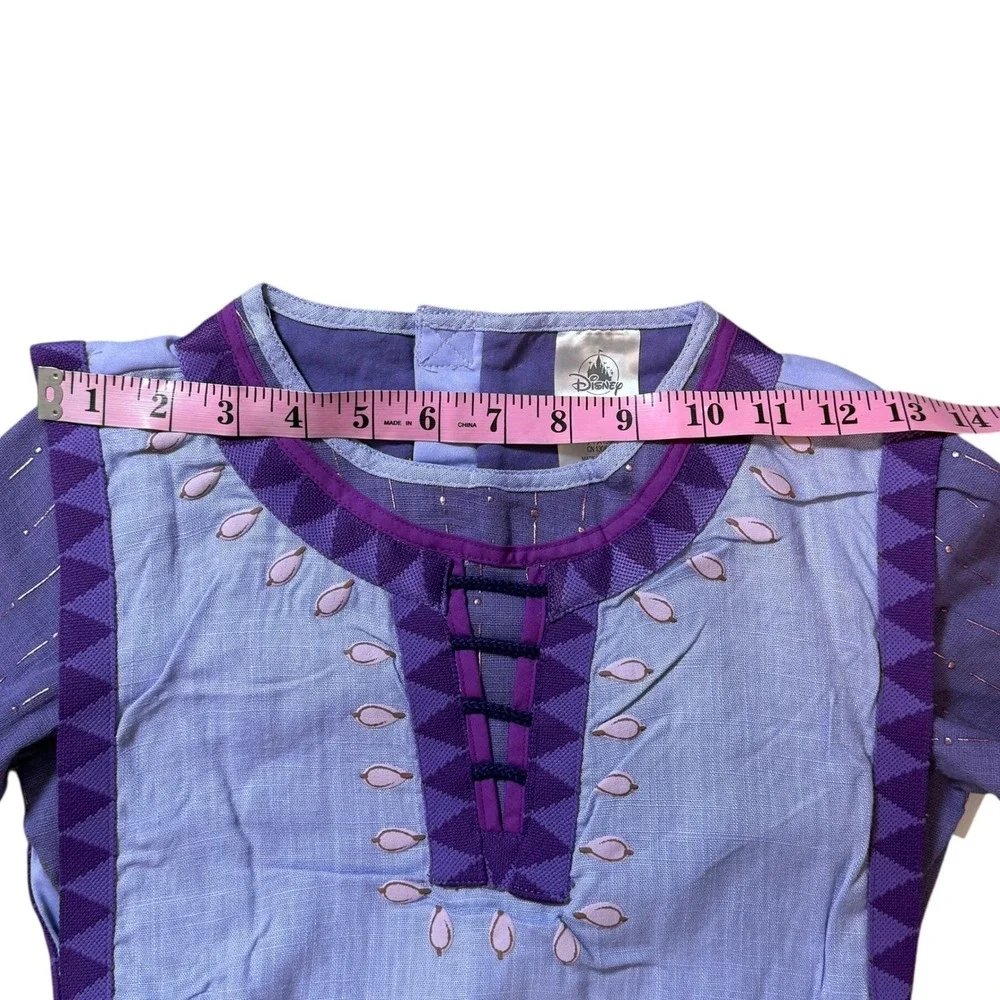 Disney Store Official Wish Asha Costume Dress Purple Belted Halloween Girls 7/8